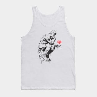 The Thinker Funny Parody Tank Top